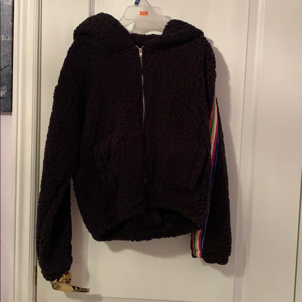 Plush knit light jacket/cover up